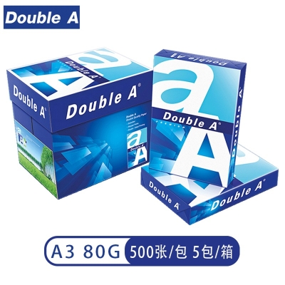 Double A 80g A3 复印纸 500张/包 5包/箱（2500张）达伯埃