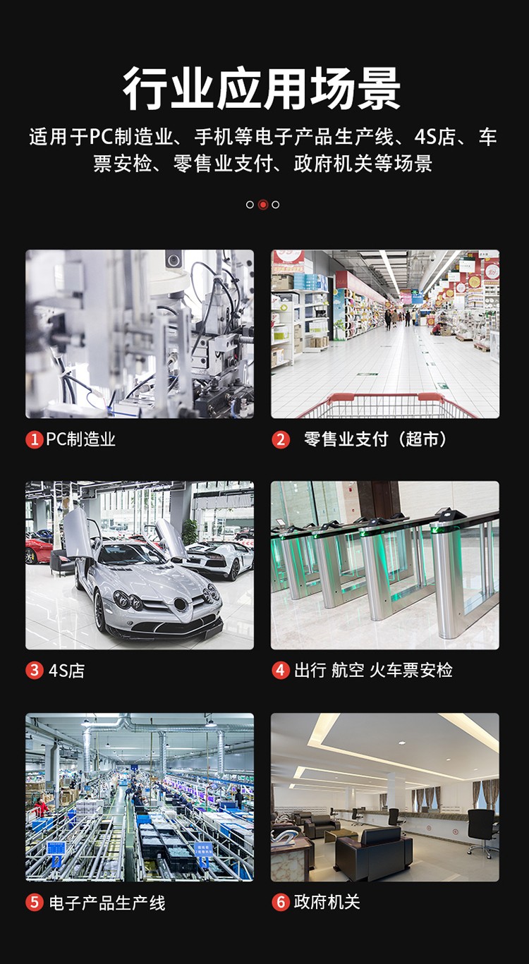 霍尼韦尔（Honeywell）1950GSR黑 有线扫码枪 扫码枪 条形码 二维码工业扫描枪 屏幕码扫码枪 商超物流条码扫描