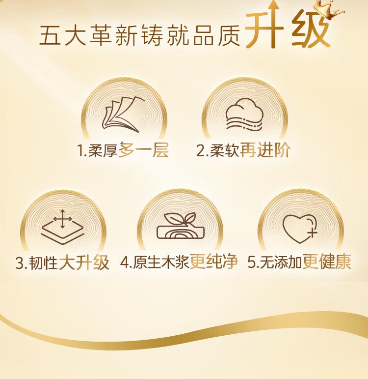 清风BR34MJ 清风M号抽纸 4层120抽*3包 金装原木纯品抽纸120抽4层面巾纸餐巾纸巾中幅M码 3包/提