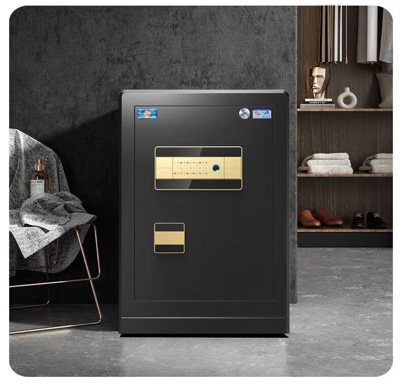虎牌 尊虎-黑色60指纹 保险柜家用办公小型国标认证保险箱60cm指纹密码全钢防盗财务专用保密柜 尊虎系列 商务黑