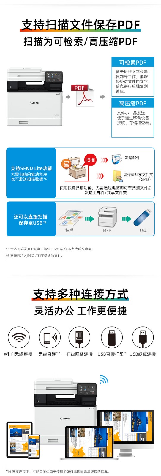 佳能（Canon）iC MF752Cdw A4幅面无线彩色激光多功能一体机（打印/复印/扫描/自动双面/自动输稿器家用 ）